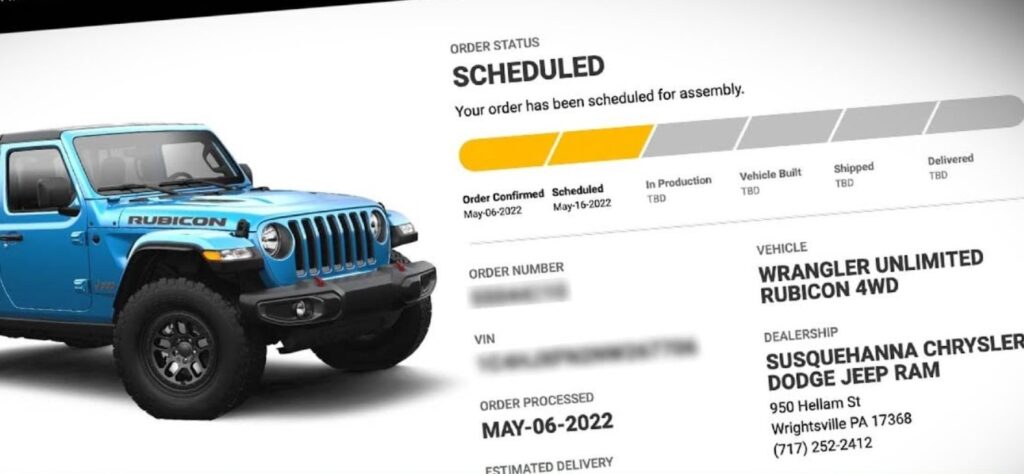 Jeep Order Tracking 